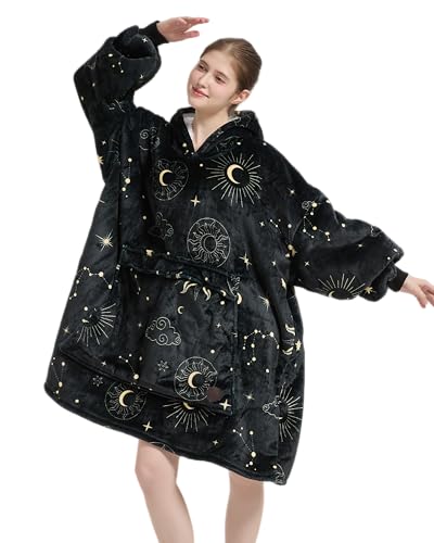 VERTAST - Sudadera con capucha y manta de gran tamaño para