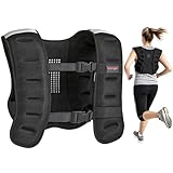SPORTNOW Weighted Vest, 5kg Running Weight Vest with Adjustable Straps and Reflective Strips, for Men and Women Strength Training, Cardio