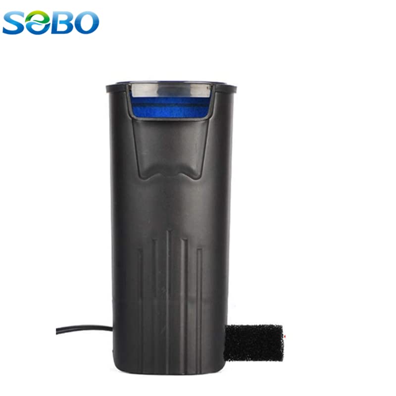 Image of VAYINATO SOBO WP-208H Aquarium Waterfall Filter - Low Water Level Hang On Circulation Filter Pump for Fish Tank, Turtle Tank & Reptile Terrarium | Quiet External Filter
