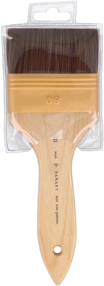 Pan Art Synthetic Wash Brush No.80 for Acrylic and Watercolor - Artist Tool, Beige