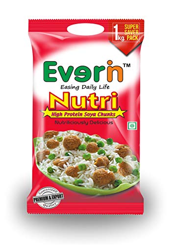 Everin Nutri High Protein and Healthy Gluten Free SOYA Chunks 1kg Everin Nutri High Protein and Healthy Gluten Free SOYA Chunks 1kg