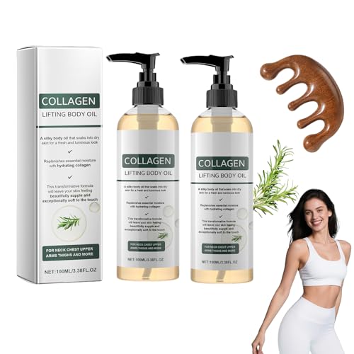 2 Pezzi Olio Corpo Lifting al Collagene 2026 Nuovo Olio Corpo Rassodante Tonificante per Corpo Collo Décolleté Braccia Gambe