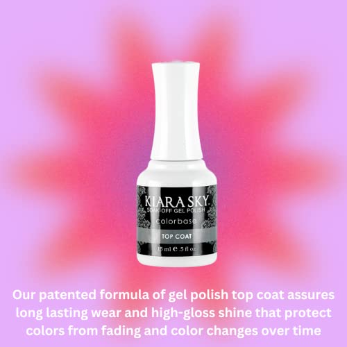 Kiara Sky Professional Nails Soak Off Gel Polish 0.5 Fl Oz (Top + Base Duo) #TOP4
