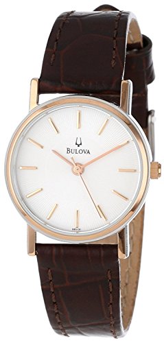 [�u���[�o]Bulova �r���v Stainless Steel Watch With Brown Leather Band 98V31 ���f�B�[�X [���s�A���i]