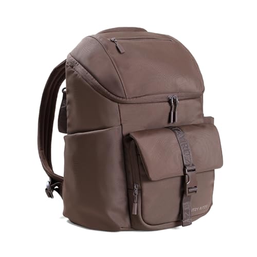 Itzy Ritzy Belong Bucket Backpack – Lightweight Diaper Bag Backpack Featuring 16 Pockets, Bucket Top Opening, Stroller Straps & Changing Pad – Organized and Stylish Everyday Family Backpack (Mocha) by Itzy Ritzy - Image 2