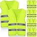 Produktbild 10 Stück Warnwesten Auto,360 Grad Reflektierende Sicherheitsweste,Warnweste Pannenweste Warnwesten Gelb Sicherheitsweste Westen Auto,Reflektierend Warnweste für Autofahrern Fahrern Arbeitskräften (10)