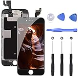 Für iPhone 6S (4,7') Display, Ersatz Für LCD 3D Touchscreen-Digitizer-Rahmen mit Touchscreen, inkl integrierte Frontkamera,Näherungssensor, Hörmuschel und kompletten Reparatur werkzeugen (schwarz)