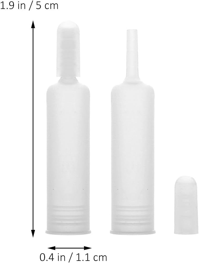 25pcs Ampoule Bottle Lid Covers 1ml Plastic Dropper Caps for Cosmetic Serum Vials, Ampoule Bottle Drop Covers for Essential Oil and Hyaluronic Acid Liquid, Refillable Ampule
