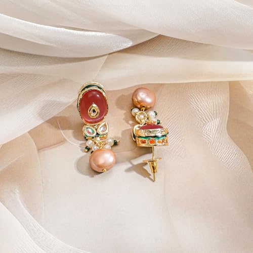 Image of Rubans Kundan Necklace Set Traditional Jewellery Gift for Women & Girls