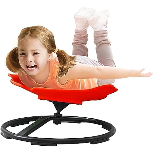 Sensory Spinning Chair for Autistic Kids,Sit and Spin Toy,Red