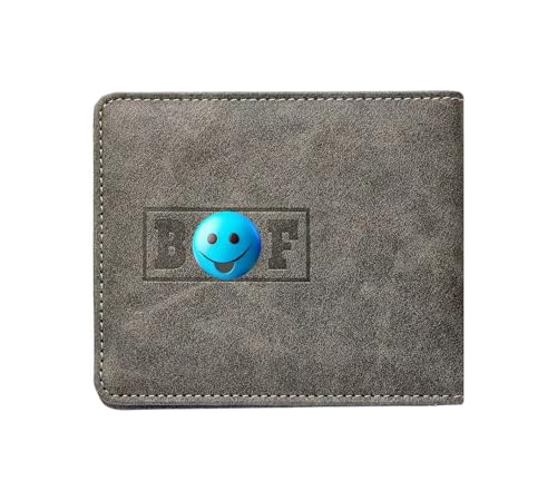 Image of Embroidered Bad Mother f ker Leather Wallet (grey)