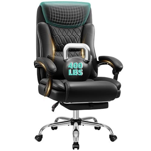 Big and Tall Reclining Office Chair with Foot Rest