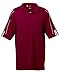 Adidas Men's ClimaLite 3-Stripes Cuff Piqué Polo (Cardinal/White) (Medium)
