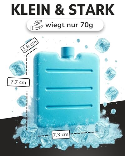 ToCi 3er Set Kleine Kühlakkus | Mini Kühl-Elemente für die Kühltasche Kühlbox | Kühl-Akku - platzsparende Kühlelemente für die Brotdose Lunchbox
