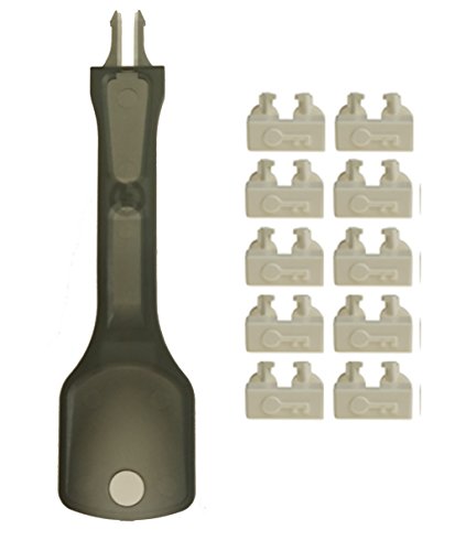 Ntw Nl-Lcpbk10-Wh Net-Lock Locking Lc Port/Dust Blocker With Black Removal Tool, White, 10 + 1 Key #TOP2