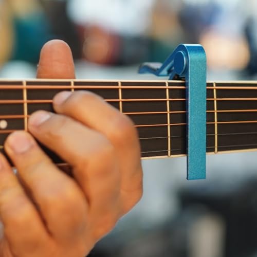 Image of Bajaao Metal Capo For Guitar, Ukulele, Mandolin & Banjo (Blue)