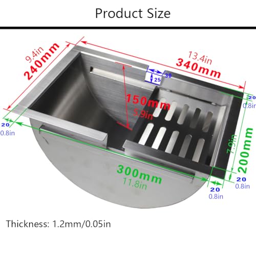 Bandeja de acero inoxidable para evitar pérdidas de monedas en ventanillas 7