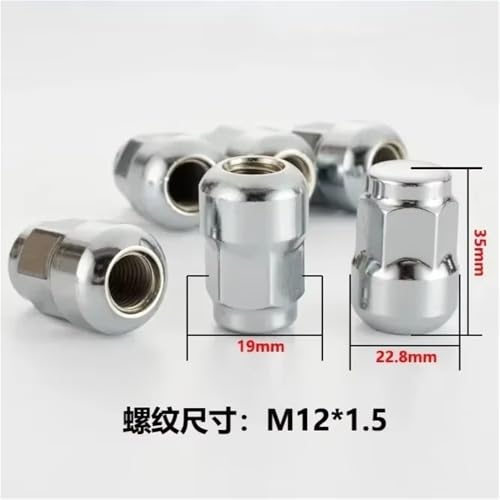 Tornillos llanta compatible con Accord Civic CR-V City M12x1.5 hexagonal 19mm 35mm 4