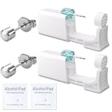 YINPAD Ear Piercing Kit - Disposable Piercing Gun Preloaded with Different Style 4 mm Studs, at Home Self Piercer Kit (Pearl)