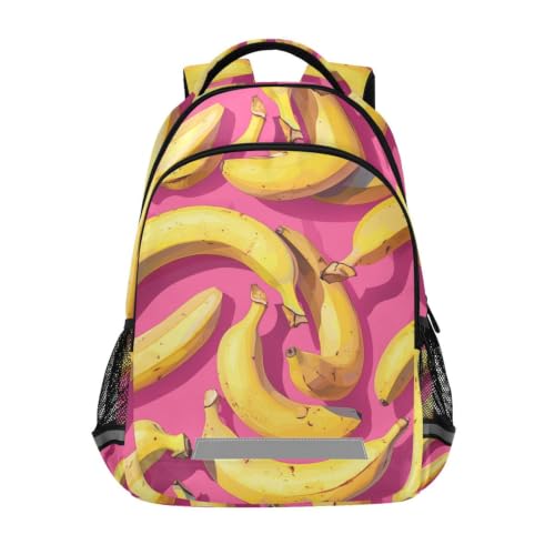 Sac école étudiant mignon avec motifs bananes pour voyage de jeunes