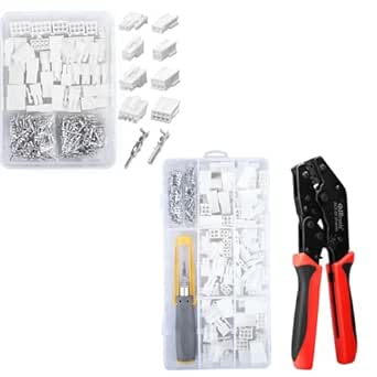 JRready ST6514 2 Circuits Micro-Fit Connector Kit Male Female Receptacle Housing Plug Wire Connector 20-24AWG Terminals Pin Sockets 3.0MM Pitch 10 Complete Set
