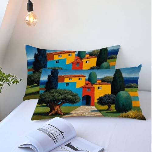 Parures de lit 240x260 cm en microfibre légère avec housse de couette sobre - 6