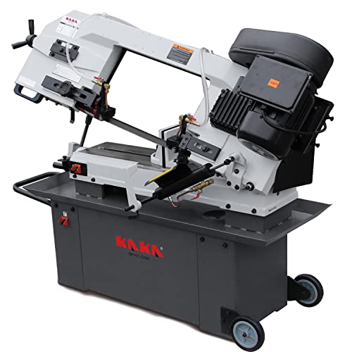 Kaka Industrial Bs-912B Horizontal Bandsaw 9" Horizontal Metal Cutting Band Saw 4 Steps Blade Speed Metal Band Saw, Space Saver Movable Metal Cutting Band Saw 115V&230V Dual Voltage Prewired 1Ph #TOP1