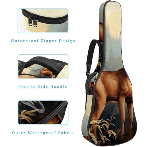 Sac pour guitare acoustique 40 pouces étanche avec motif cerf multicolore - 4