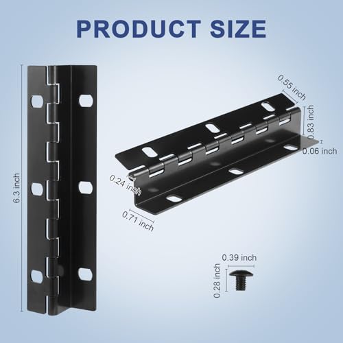 Mailbox Door Hinge Size 6 Screw Holes Replacement for Imperial Mailbox - Thumbnail 2