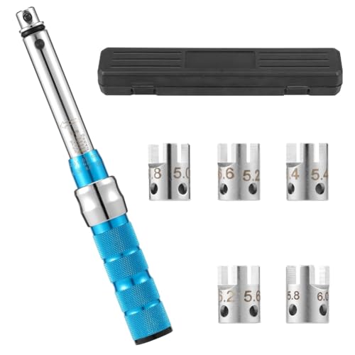 Wisyurt Juego de llaves dinamométricas para radios de motocicleta de 2 a 10 NM, con caja de almacenamiento, 5,0-6,8 mm