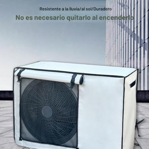 Miniatura 2 de Funda Aire Acondicionado Exterior, Aire Acondicionado Cubrir Resistente A La Intemperie, Cubierta De Ca Para Unidad Exterior Con Hebilla Fija, Tela Oxford, Resistente Al Sol Y A La Humedad 78x28x55cm