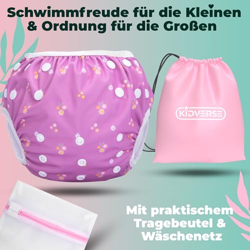 KIDVERSE Schwimmwindel Baby 0-3 Jahre - Schwimmwindeln wiederverwendbar – Ansicht 2