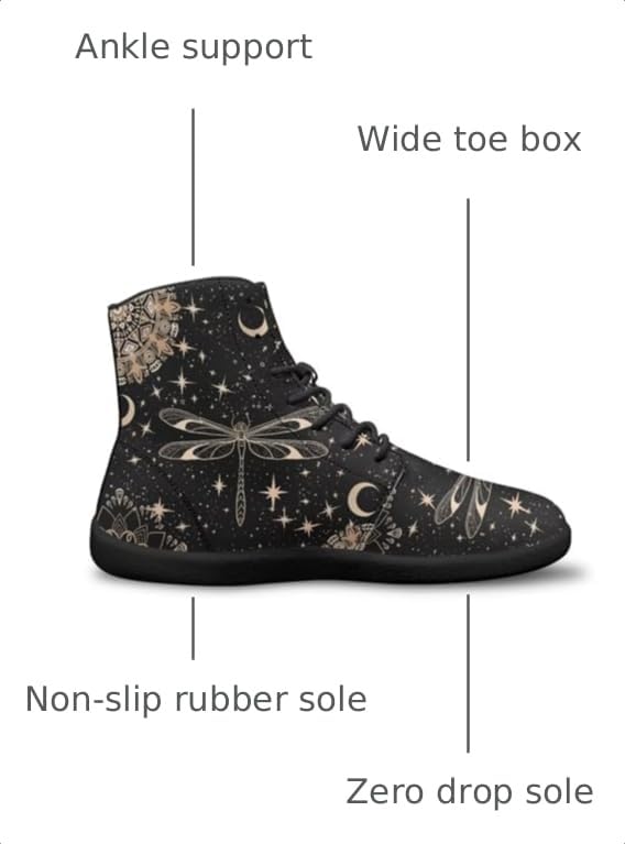 Image of Binienty Zero Drop Sole Barefoot Men's Women's PU Leather Flat Minimalist Barefoot Sneakers Athletic Shoes Waterproof