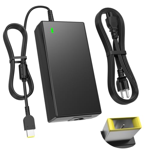 Fancy Buying 170W Compatible with Lenovo Loq Laptop Charger - Yellow Slim Tip Power Adapter Short-Circuit Protection