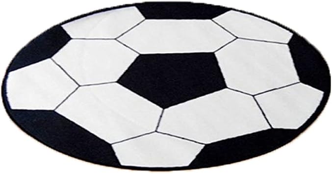 Round Ball Rugs Soccer Sports Carpet Non-Slip Mat Art Decor Rug Computer Chair Mat for Living Room 40cm