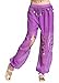 ZLTdream Womens Belly Dance Coins Lantern Pants Purple, One size
