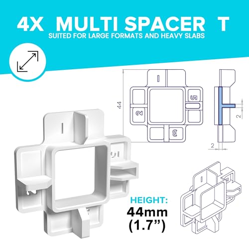 Fugenabstandshalter T Stück 4 in 1, 1,2,3 und 5 mm Box 80 Stück Peygran 0200082