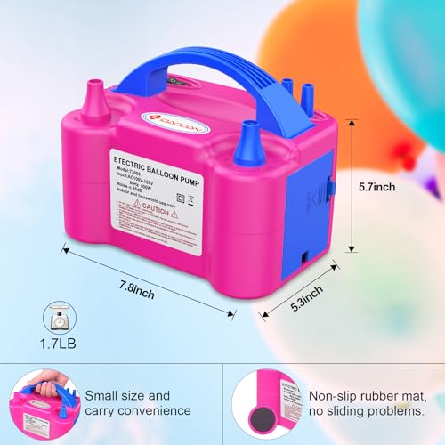 Image of IDAODAN Electric Balloon Pump, Portable Electric Balloon Blower Machine Inflator Air Pump for Party Decorations