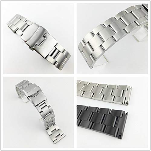 Bracelet en acier inoxydable 18mm-26mm à double boucle pour montre