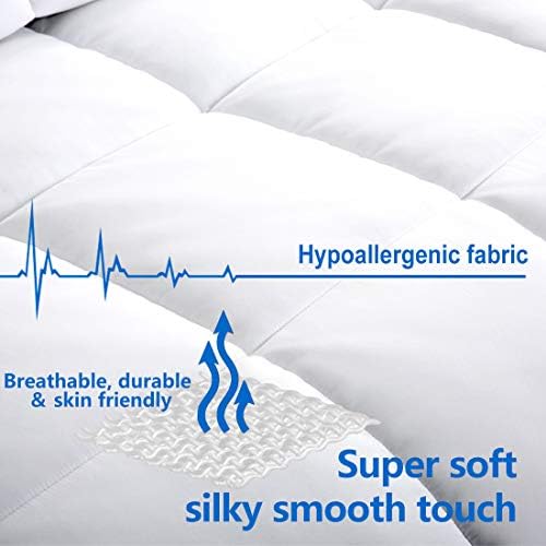 SOPAT All Season Duvet 10.5 Tog King Duvet Insert Feels Like Down Classic Quilt Anti Allergy King Size Bed Duvet,White,225x220cm(10.5 Tog, King)
