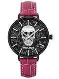 2 Hands - Date, small second Police Unisex Erwachsene Analog Quarz Uhr mit Leder Armband PL16032MSB.02