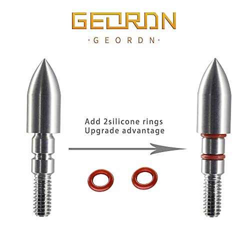 100/125/150/175/200 Grains Stainless Steel Field Points Practice Archery Arrow Target Bullet Point Combo Point 12 Pcs (R 19/64"-100 Grains) #TOP2