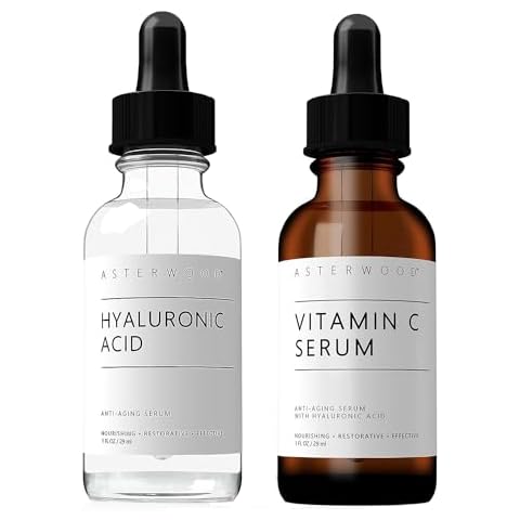 Asterwood Hyaluronic Acid Serum 1 oz + Vitamin C Serum 1 oz Cover