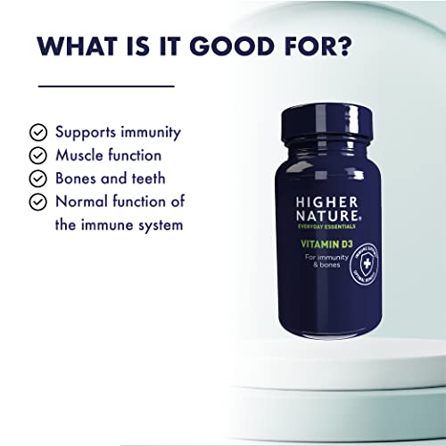 Higher Nature - Vitamin D3 - Supports Immunity - Supports Muscle Function - The Sunshine Vitamin - 120 Capsules - Image 3