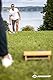 Schildkröt Cornhole Set – Bean Bag Wurfspiel für 2–4 Spieler – 2 Holzbretter mit ausklappbaren Beinen & 8 Sandsäckchen – Outdoor Geschicklichkeitsspiel für Garten, Strand & Freizeit