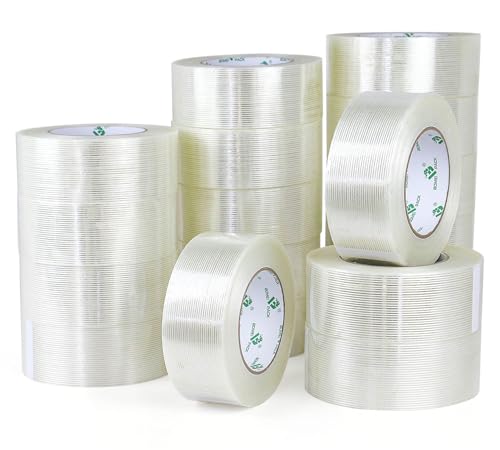 Fiber reinforced packing tape 5.5 mil 2in x 55yds