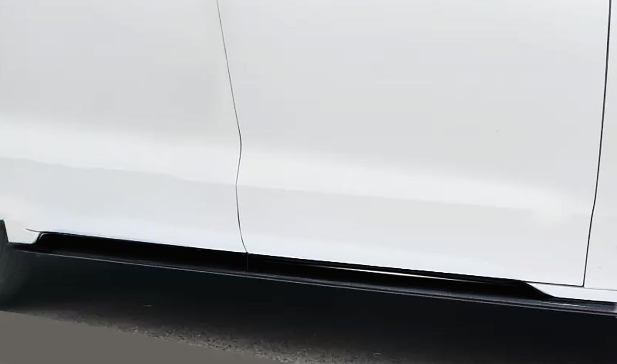 Car Skirt Trims Compatible with Toyota Sienna 2021 2022 2023 2024 Body Side Door Molding Cover Trims Exterior Car Accessories Stainless Steel 4PCS (Glossy Black Style)