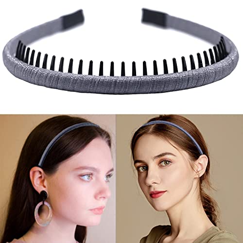 Lapohi 3 Pcs Headbands For Women Fashion Hair Band Non Slip With Teeth For Curly Hair, Comfortable Hair Hoop For Adult, 3 Colors #TOP4