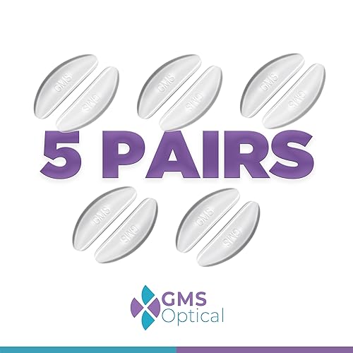 Gms Optical GMS23259 1.3Mm Ultra-Thin / 18Mm Long Length - Anti-Slip Adhesive Contoured Silicone Eyeglass Nose Pads thumb #4