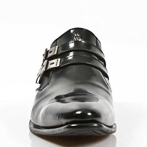 New Rock M.2246-S5 rangers cuir noir plateforme Rangers gothiques unisexes - 3